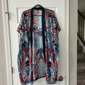 Primark - Sheer Floral/Animal Beach/Pool/Arm Cover Up - Size L